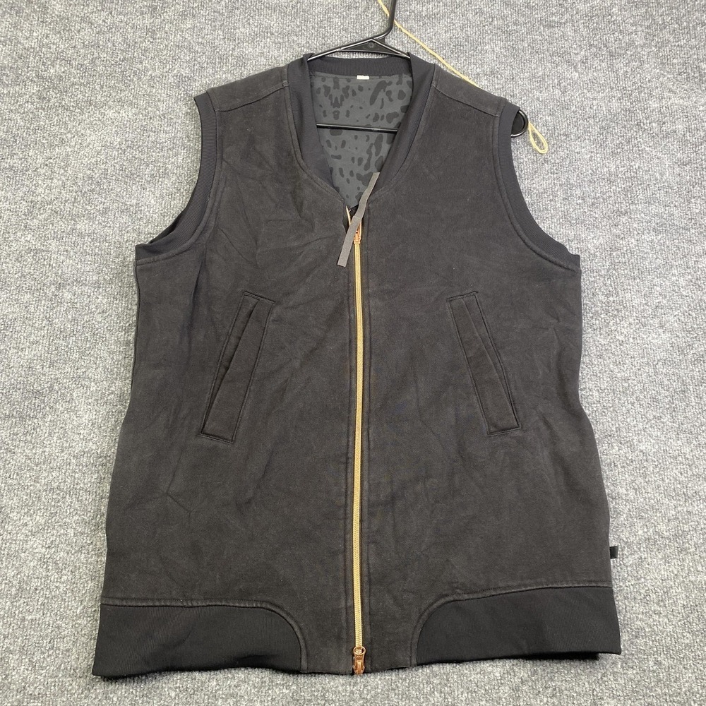Lululemon Vest Mens Large Black Full Zip Utility Casual Sleeveless Jacket